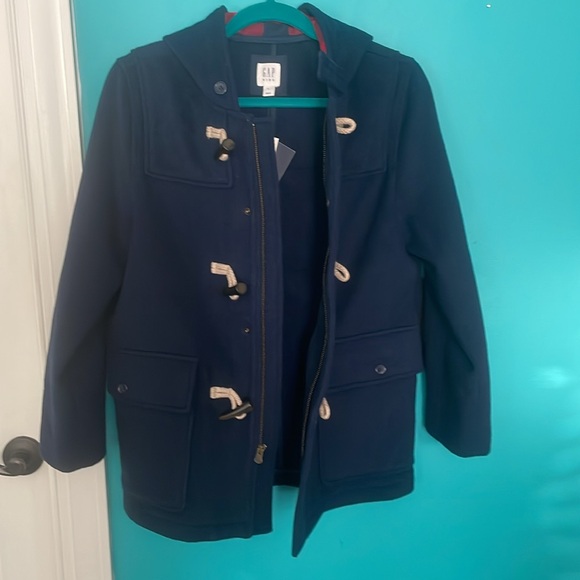 Navy Wool Gap Kids Peacoat. NWT. - Picture 3 of 8